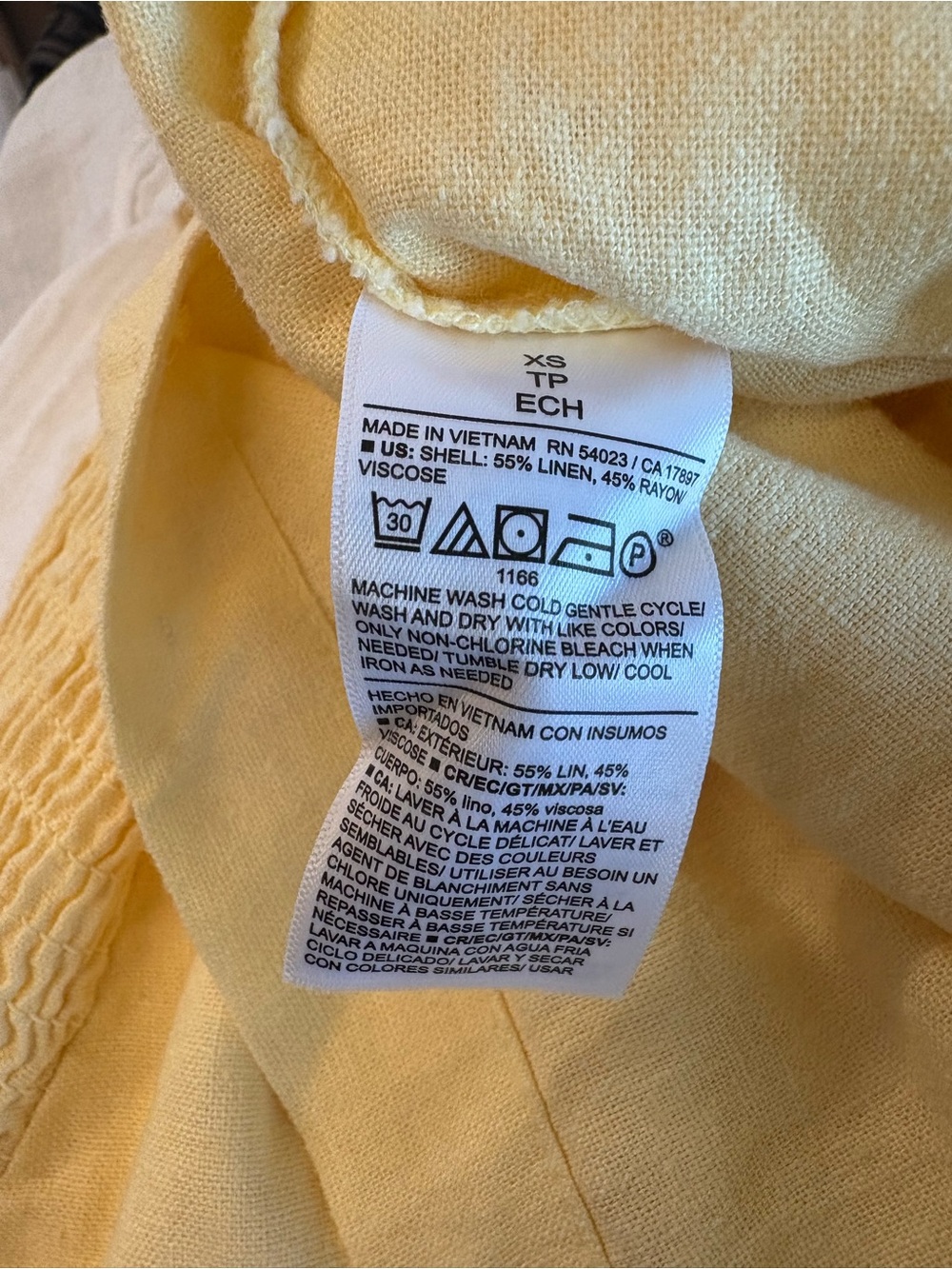 Old Navy Yellow Linen-Blend Skirt and Tank Blouse Set - Picture 7 of 7